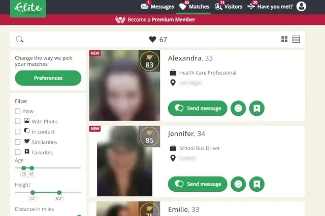 Aperçu des célibataires élites